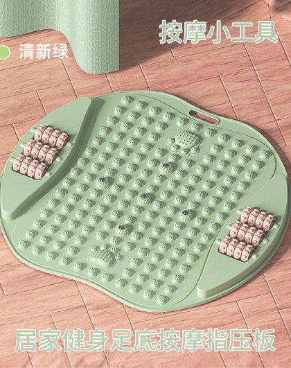 滚轮足底按摩脚垫指压板室内原地跑步居家健身足底按摩指压板