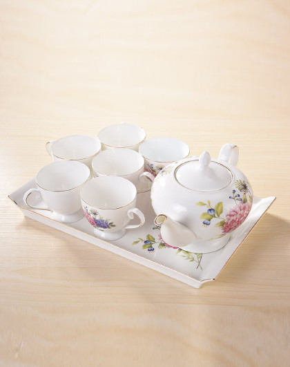 8件套家用陶瓷耐热咖啡具冷水壶套装水具茶杯茶具茶壶凉水壶水杯