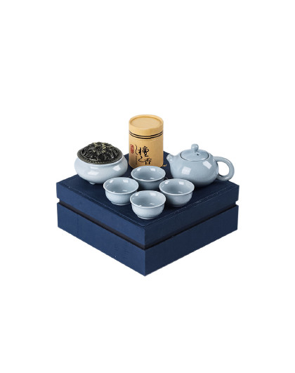6件套家用喷釉高档陶瓷办公室茶壶茶杯泡茶品茗杯功夫茶具套装