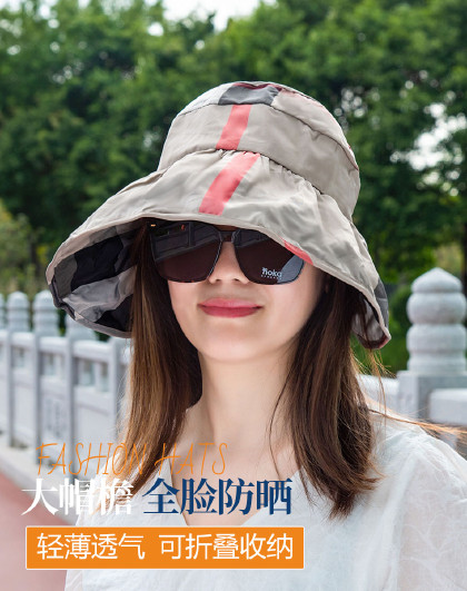 户外遮阳全脸防晒女士防紫外线空顶发箍防晒用品