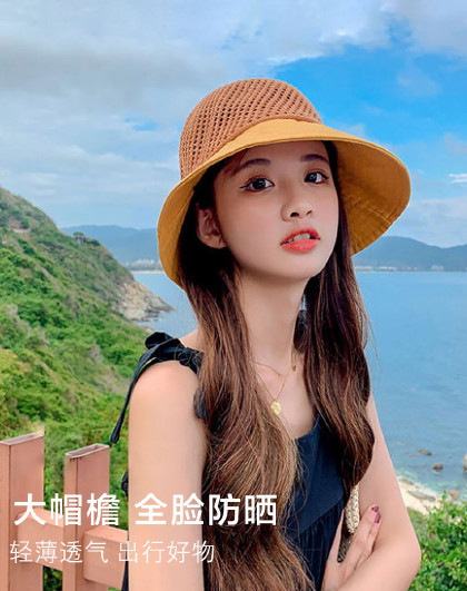 新款时尚女士显头小百搭蝴蝶结配饰防紫外线遮阳防晒用品