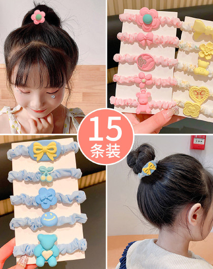 【15条装】发圈儿童小肠发圈头饰发圈2023新款女高级感发绳