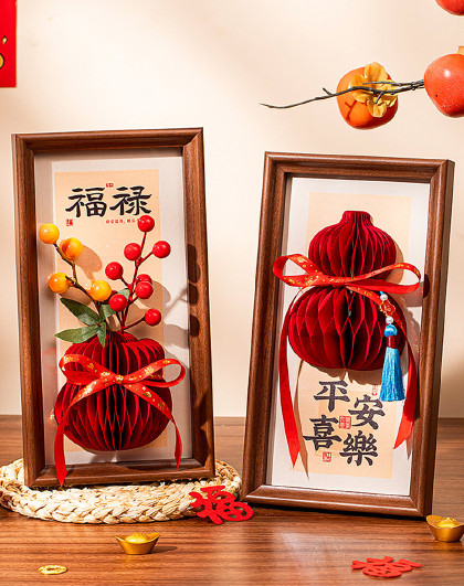 2个装乔迁玄关桌面客厅装饰春节过年氛围布置葫芦玄关桌面摆件