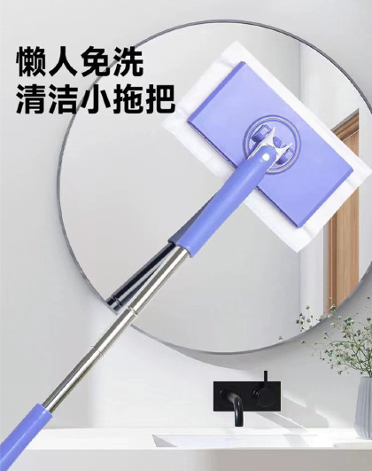 家用懒人拖把夹一次性洗面巾二次利用拖地免脏手懒人洗脸巾拖把