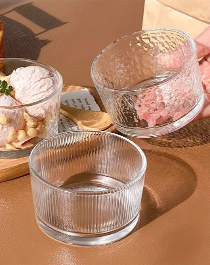 6个装北欧轻奢玻璃甜品碗家用零食盘高颜值茶几冰淇淋碗水果盘