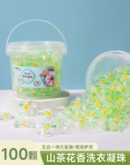 100颗装留香柔顺洗衣球浓缩洗衣液五合一持久留香洗衣凝珠