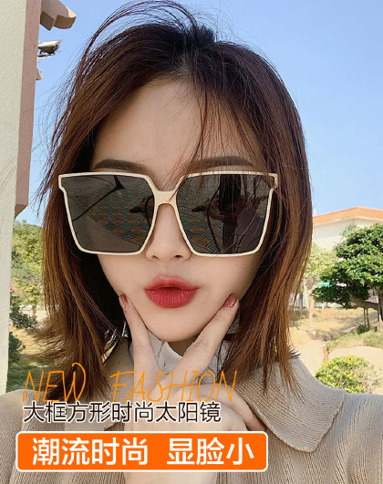 女士护目镜显脸小经典大框方形时尚ins太阳镜防紫外线防晒用品